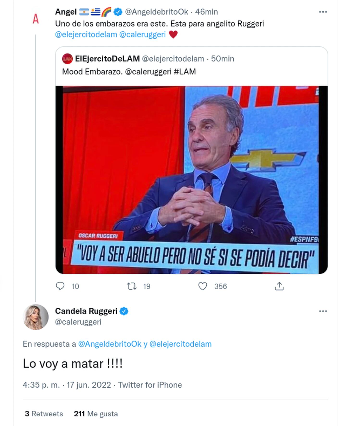 El comentario de Cande en redes sobre lo que hizo su padre