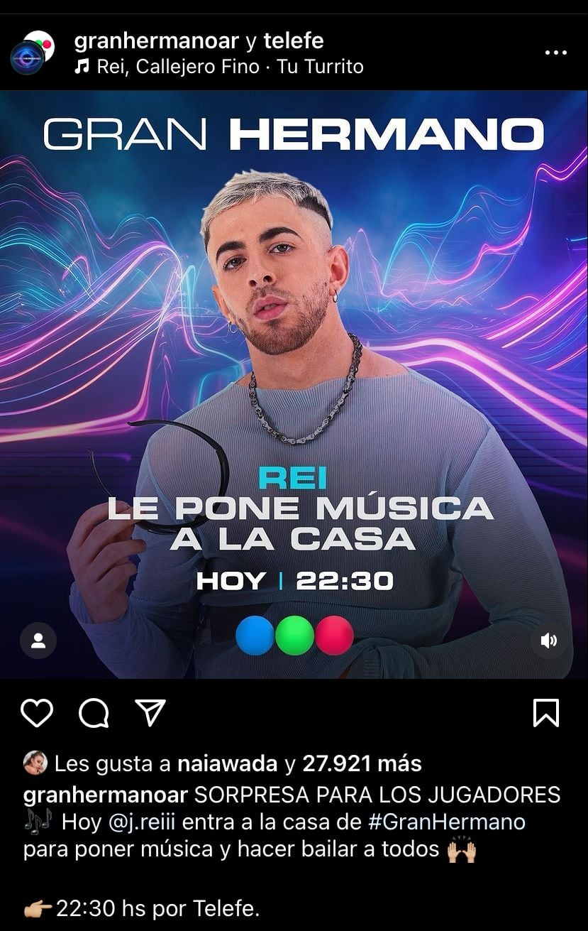 JRei entra a la casa de Gran Hermano para poner música y hacer bailar a todos. Captura de pantalla.