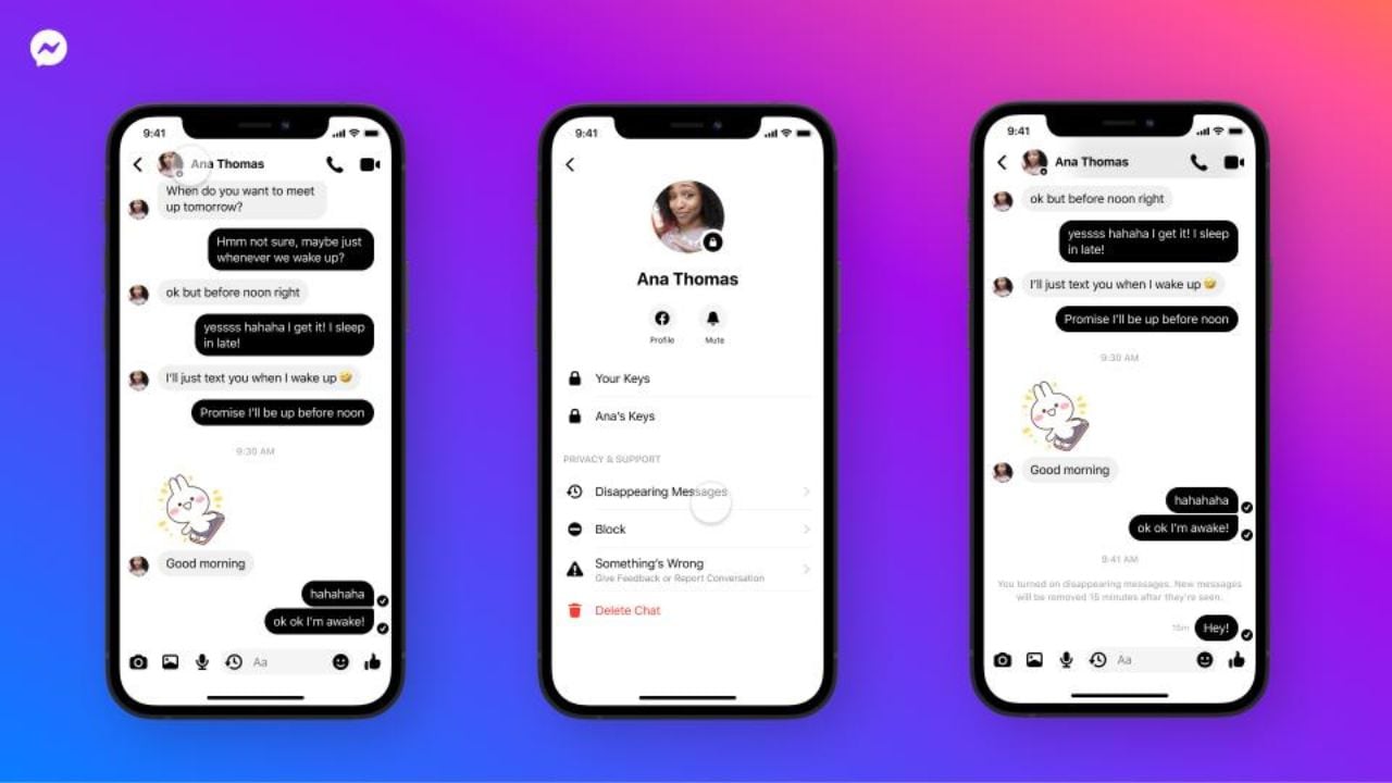 Facebook Messenger lanza la encriptación de extremo a extremo para mejorar la privacidad de los usuarios. Foto: Meta.