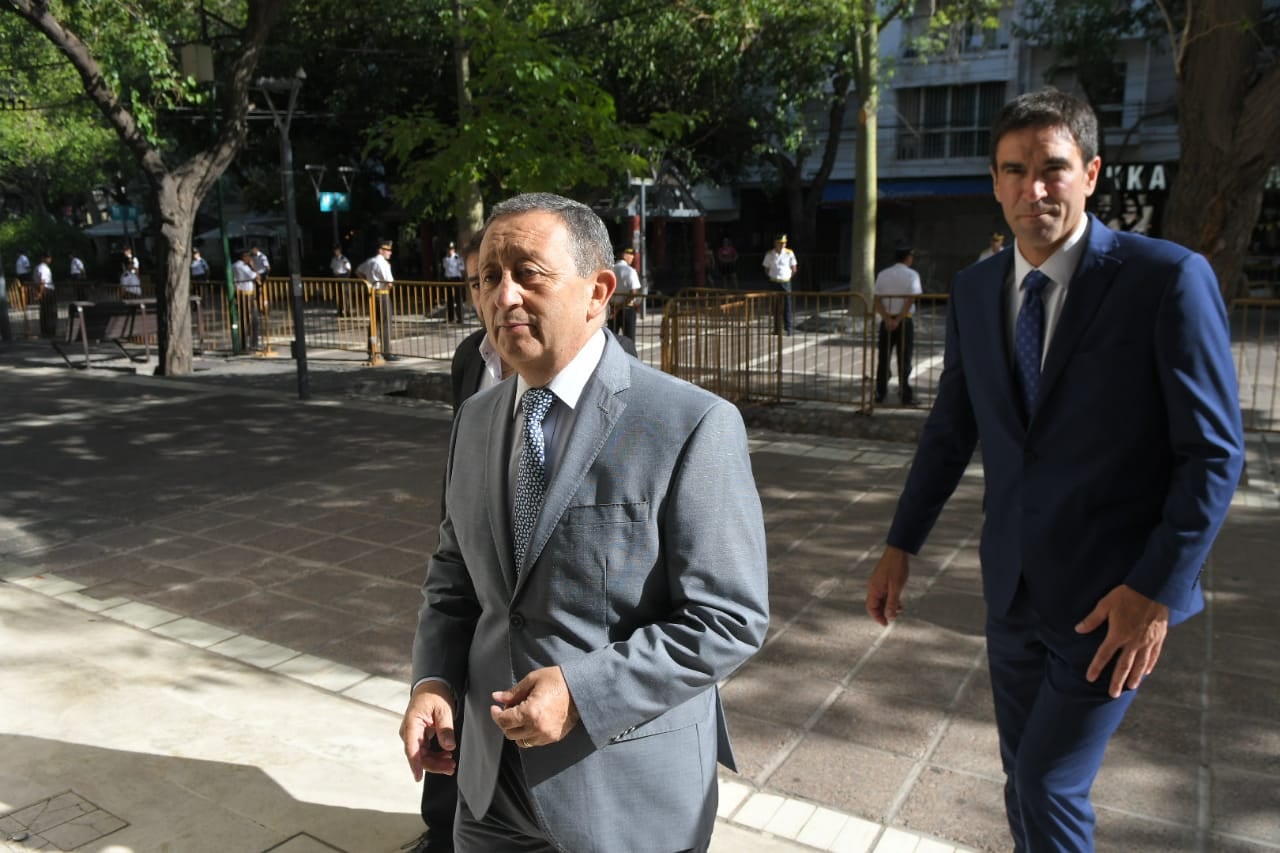 Celso Jaque, intendente de Malargüe y Emir Andraos, jefe comunal de Tunuyán. 