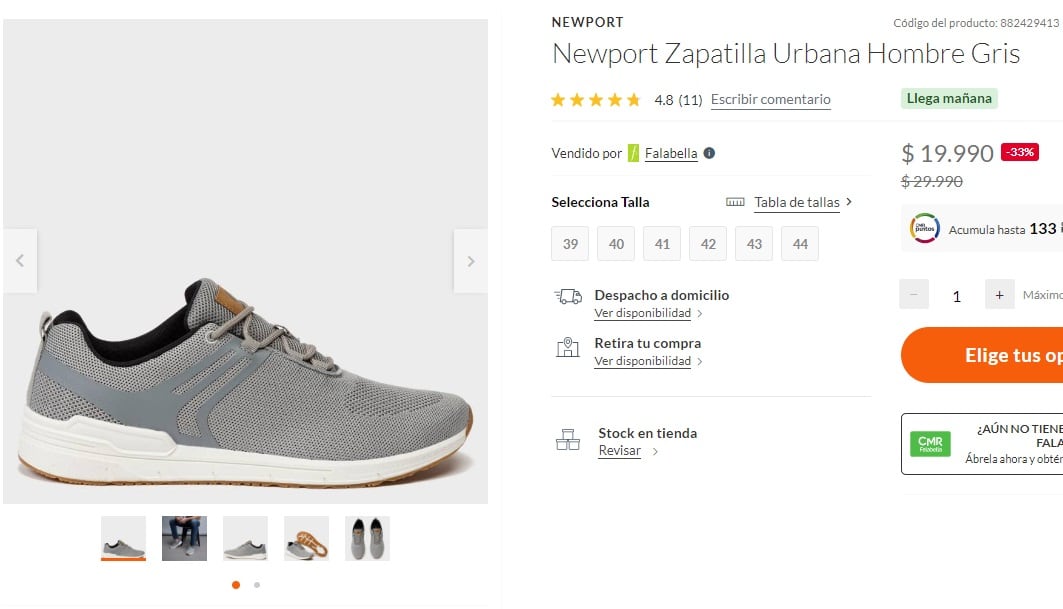 Zapatillas Newport (Falabella)