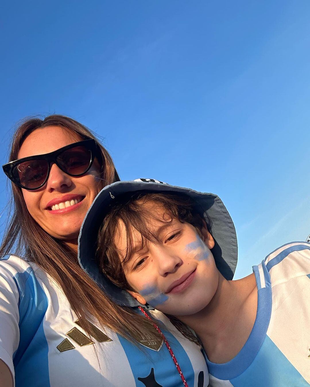 Pampita y sus postales alentando a la Selección Argentina en Nueva York