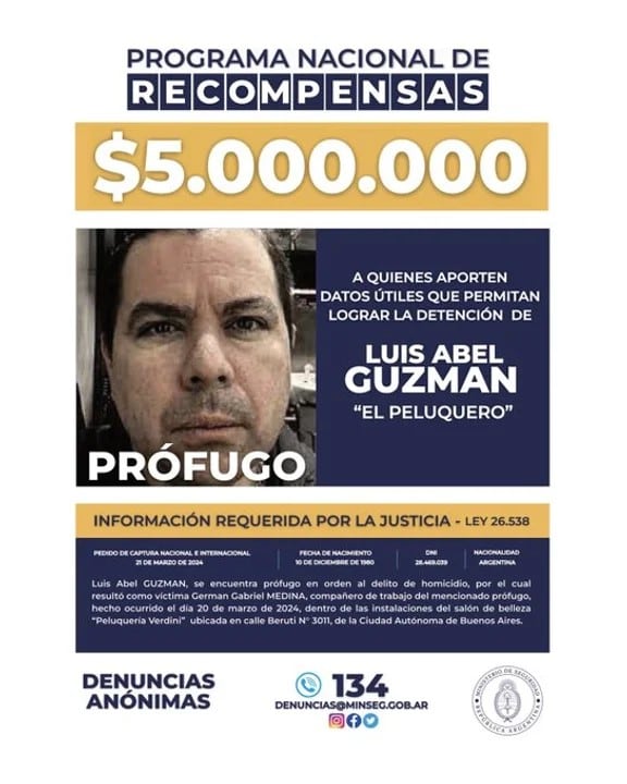 Ofrecen $5.000.000 por información útil para dar con el paradero el peluquero.