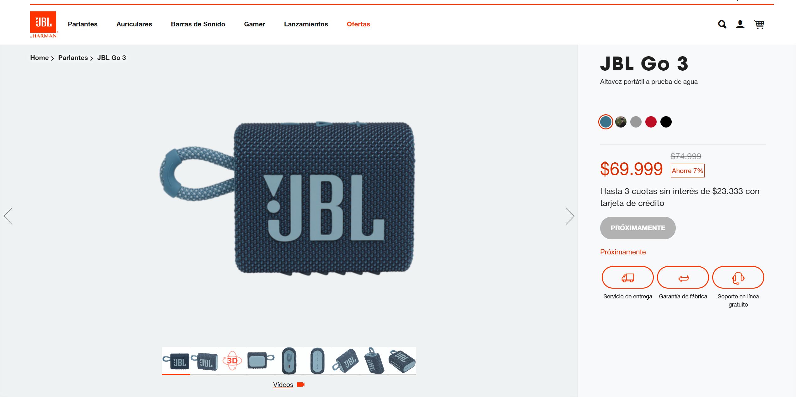 Parlante JBL precio Argentina.