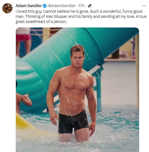 El sentido mensaje de Adam Sandler tras el fallecimiento de Alec Musser