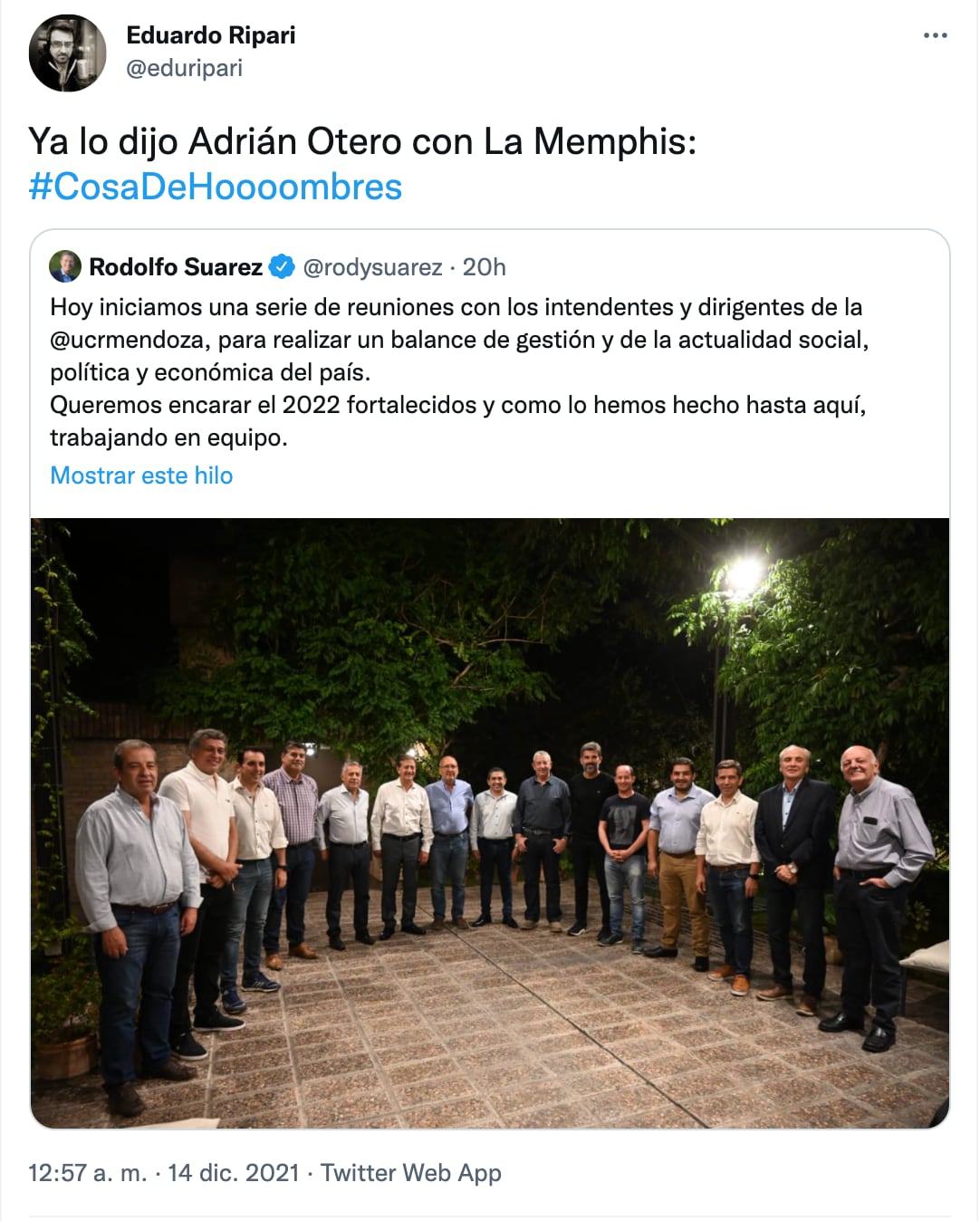 La foto de la reunión de referentes de la UCR generó polémica por un lado y halagos por otro.