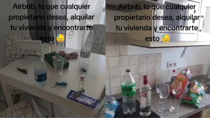 El estado en el que las mujeres dejaron el departamento. Foto: Instagram / @fit4all_ana