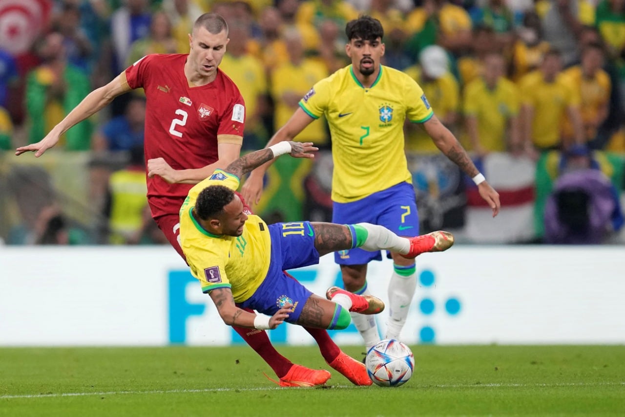 Brasil-Serbia, en el debut del Mundial Qatar 2022. (AP)