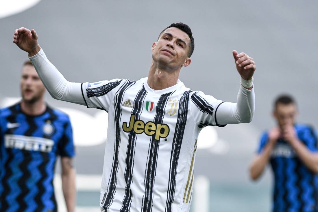 Cristiano Ronaldo en su paso por la Juventus (AP).