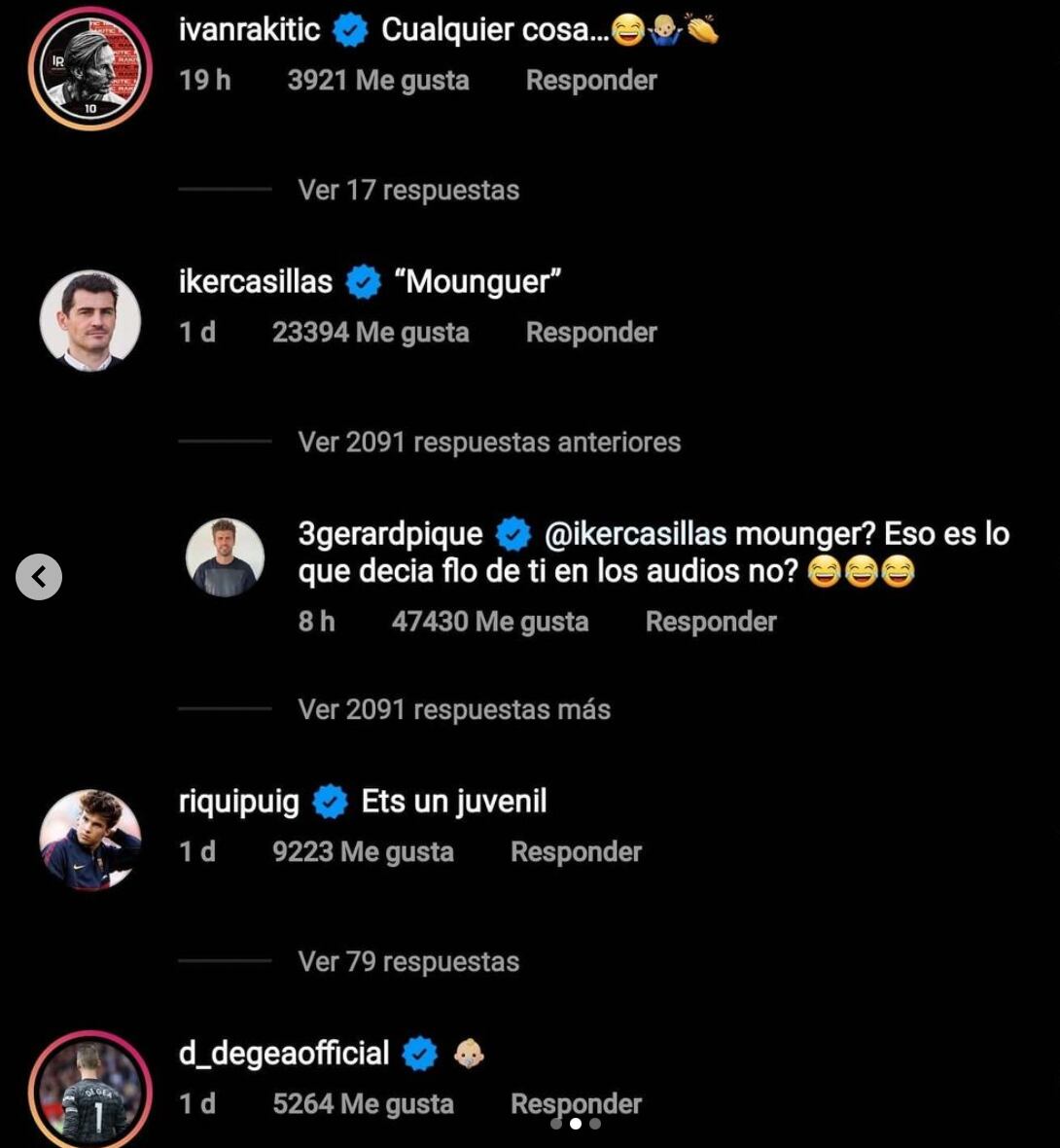 Los comentarios de sus amigos.