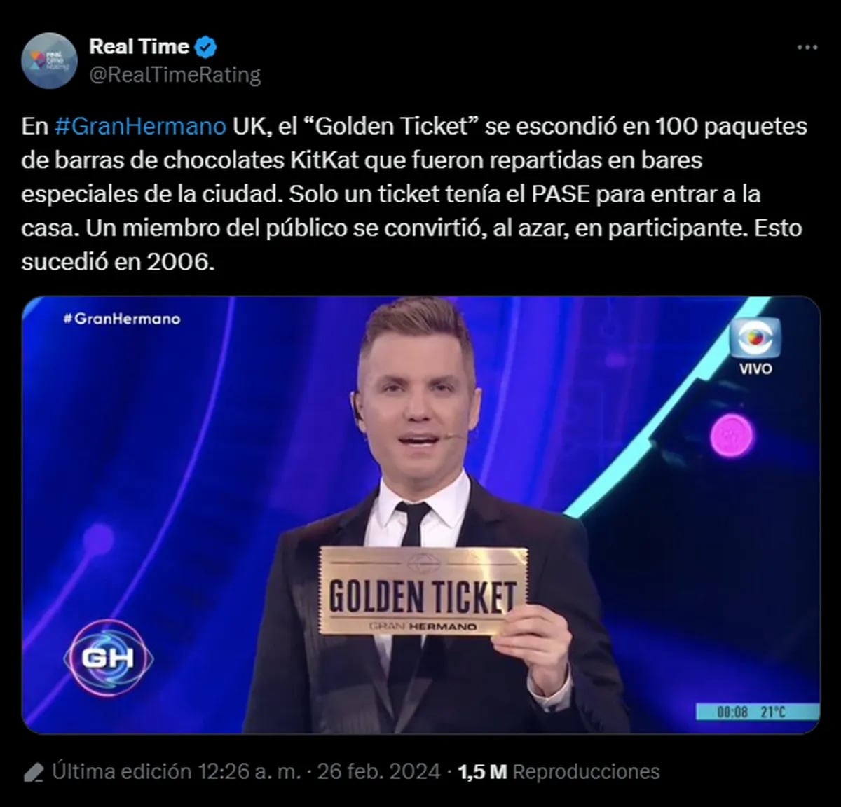 Se supo un poco más sobre los golden ticket que entregará la producción.