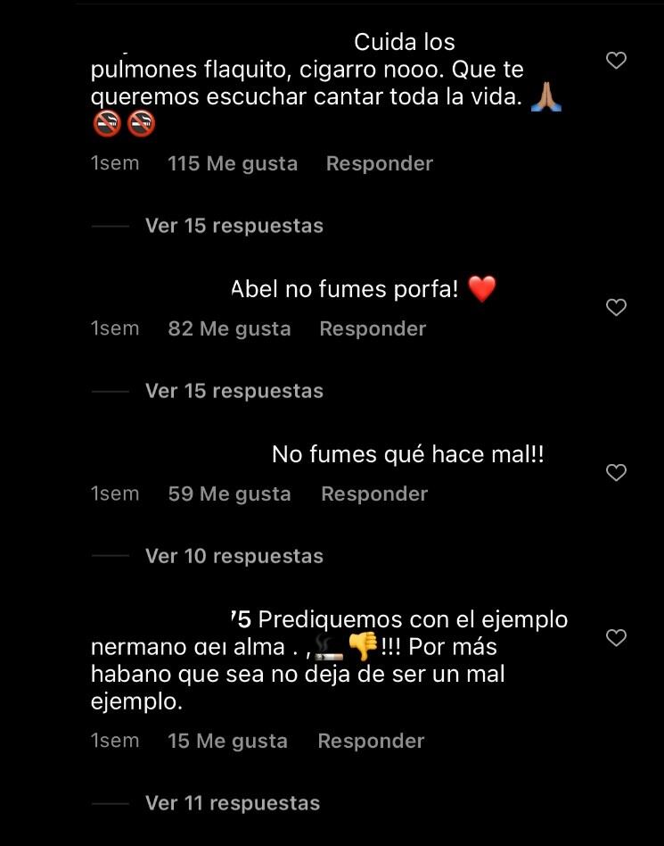 Los comentarios que recibió Abel Pintos por fumar.