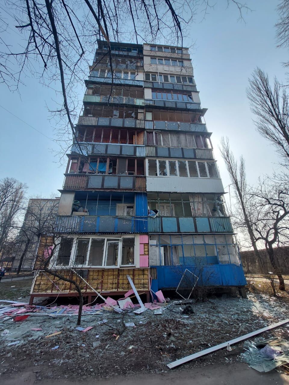 Edificios residenciales dañados en Kiev. (Federico Piccioni Aimar)