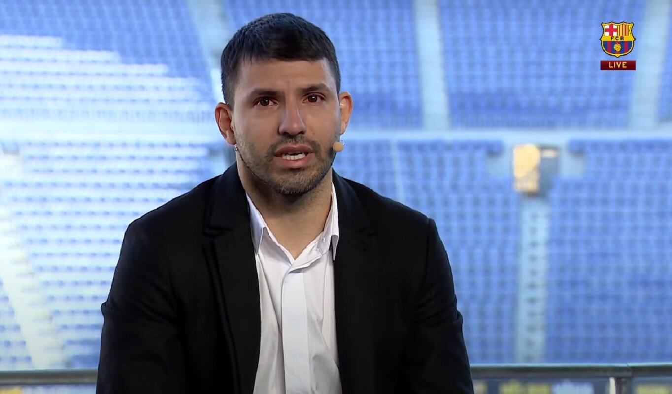 Entre lágrimas, Sergio "Kun" Agüero anunció su retiro del fútbol profesional