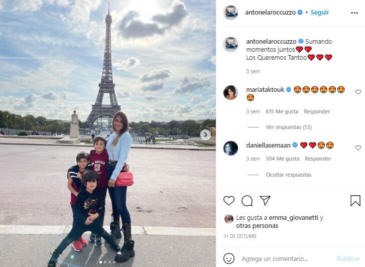 Leo Messi y Antonela Roccuzzo disfrutaron de una cena romántica con la Torre Eiffel de fondo