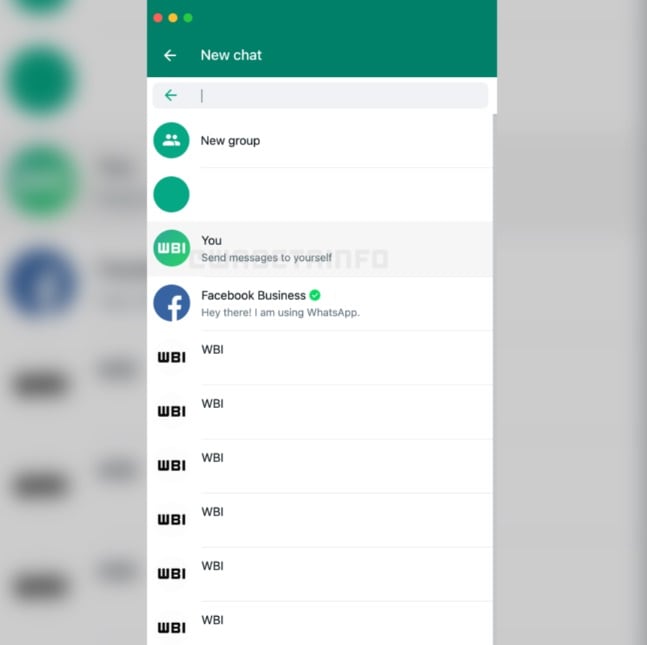 WhatsApp permitirá enviarte mensajes y archivos a vos mismo (WaBetaInfo)