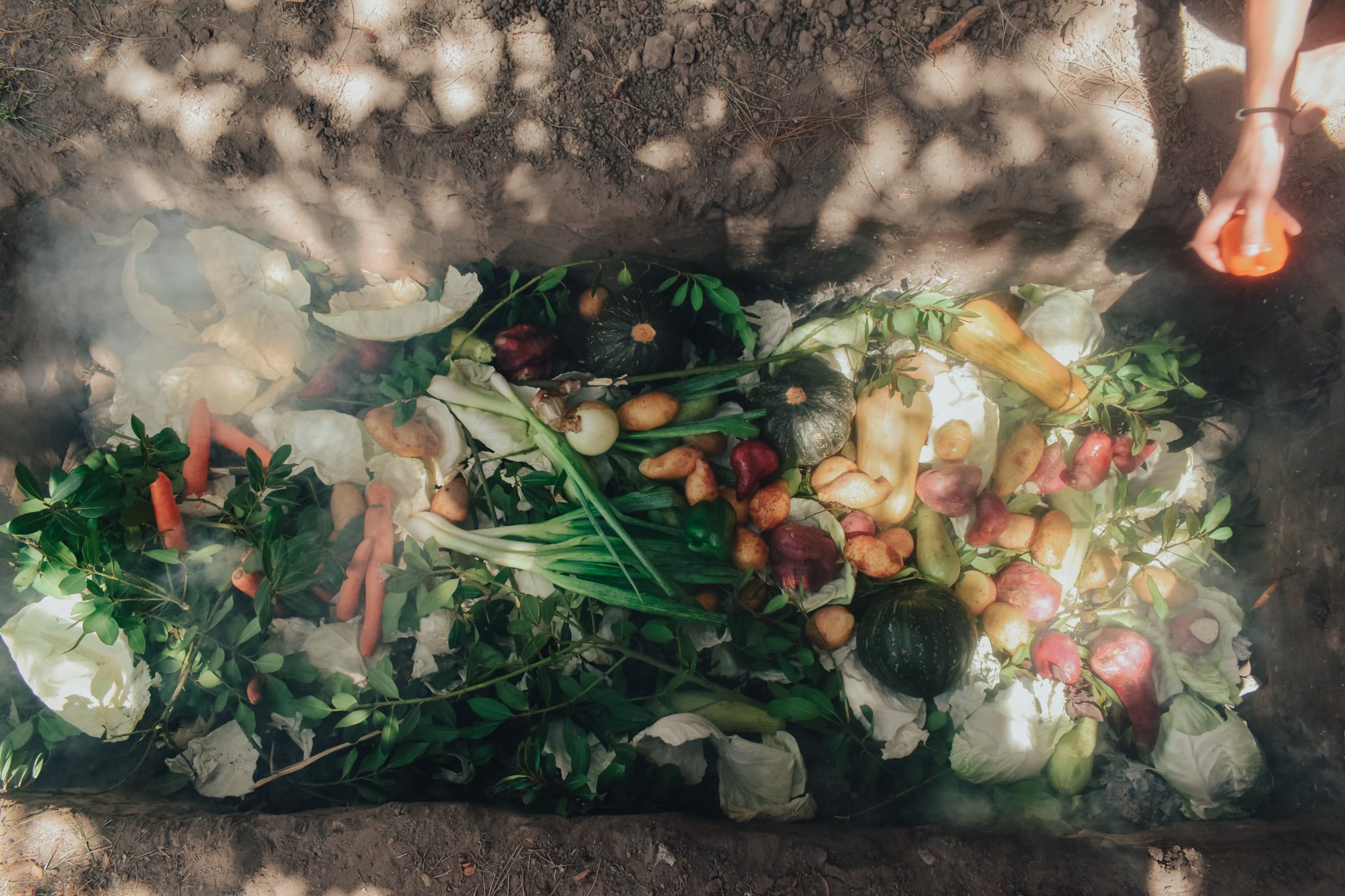 verduras en el pozo