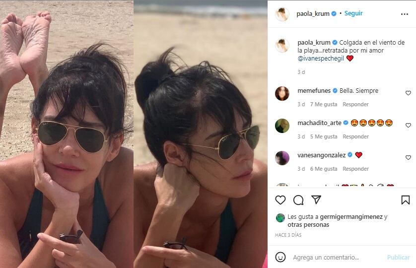 Paola Krum está de vacaciones en la playa con su pareja y está más sexy que nunca.