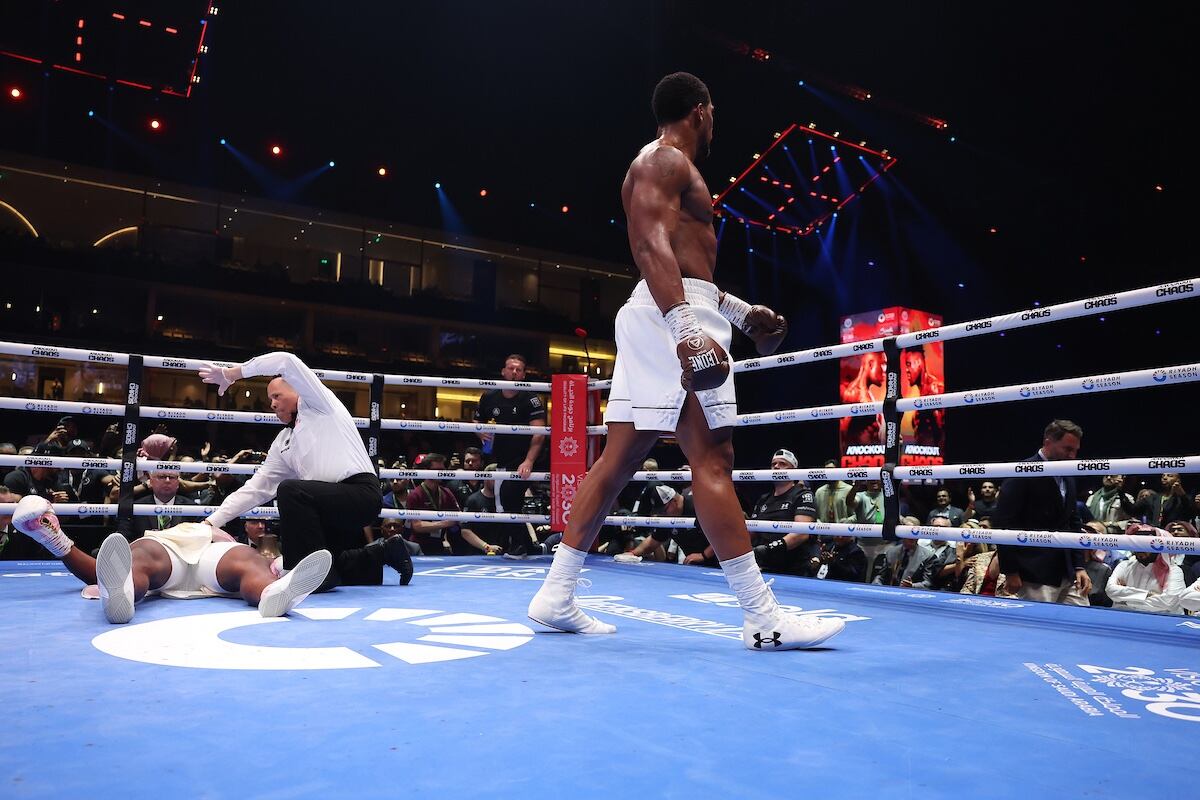 Joshua vs Ngannou. Foto: X / @NigeriaStories