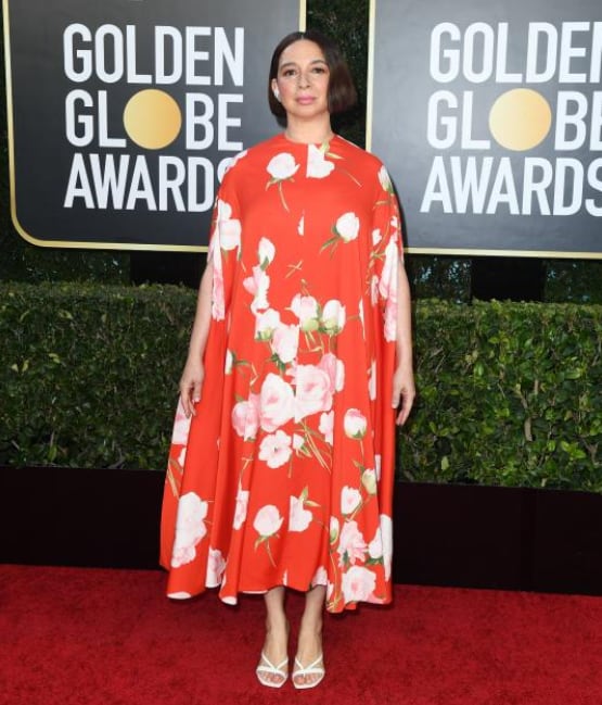 Maya Rudolph en la alfombra roja de los Golden Globes