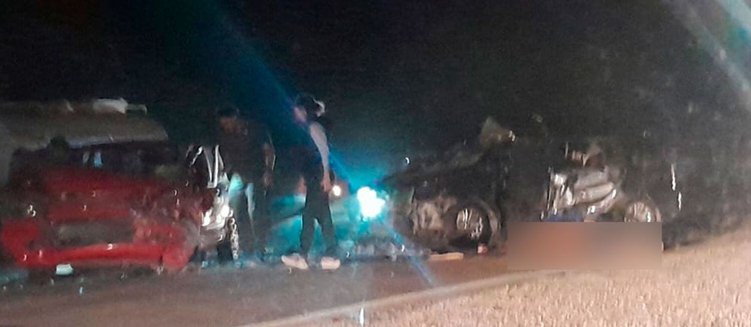 El momento del accidente de Huguito Flores en la ruta.