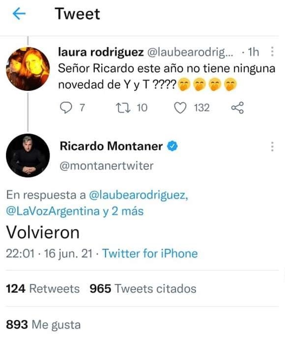 ¿Volvieron Sebastián Yatra y Tini Stoessel? Ricardo Montaner dijo que sí