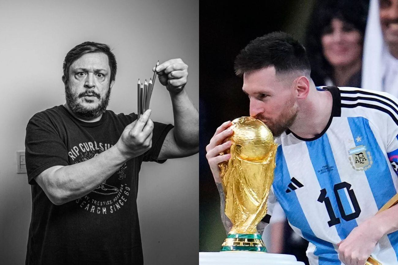 Hernán Casciari le dedicó un mensaje muy emotivo a Messi (Collage web)