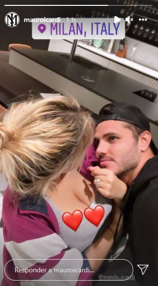 Wanda Nara y Mauro Icardi. (Captura de Instagram @mauroicardi)