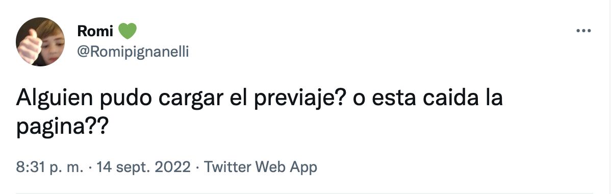 En el último día de compra hay múltiples quejas en redes por el colapso del sitio de Previaje.