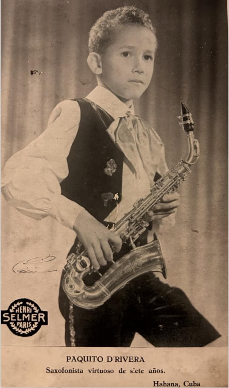 Paquito D’Rivera de niño, a los siete años.