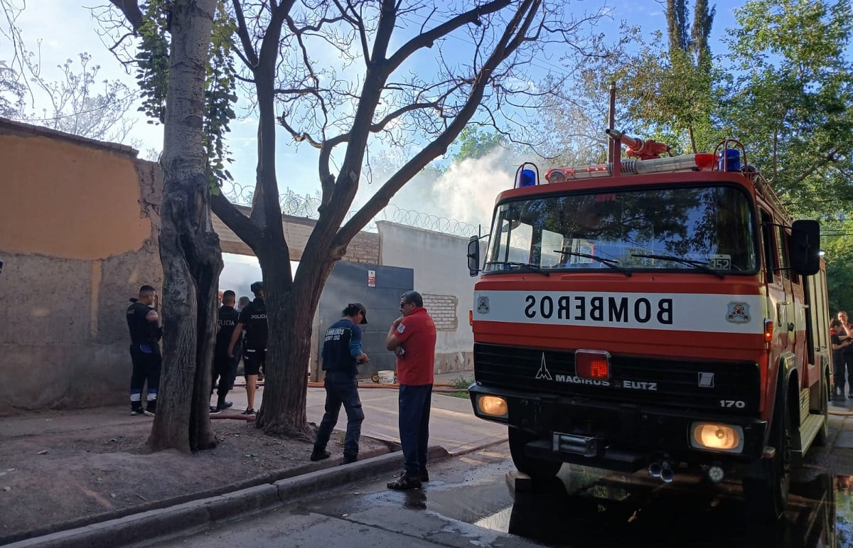 Incendio hogareño en Las Heras: vecinos lograron salvar al perro (Gentileza / X @radiomitremza)