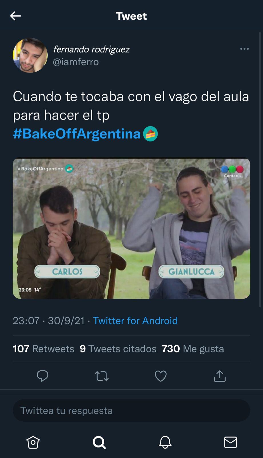 Los memes tras la prueba de las masas finas de Bake Off Argentina.