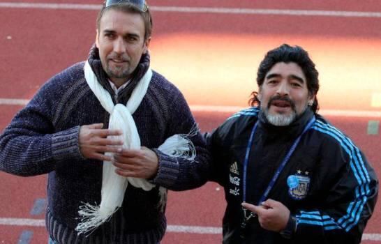 Gabriel Batistuta y Diego Maradona