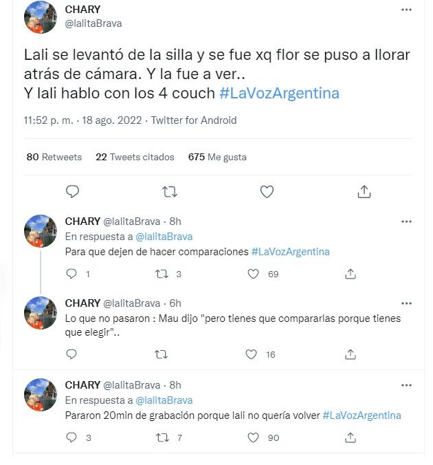 Polémica en redes por el cruce entre Lali Espósito y los Montaner (Twitter)