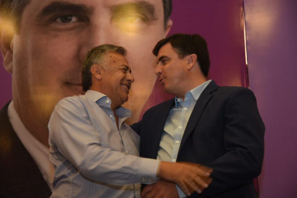 Alfredo Cornejo y Luis López, precandidato a intendente de Tunuyán