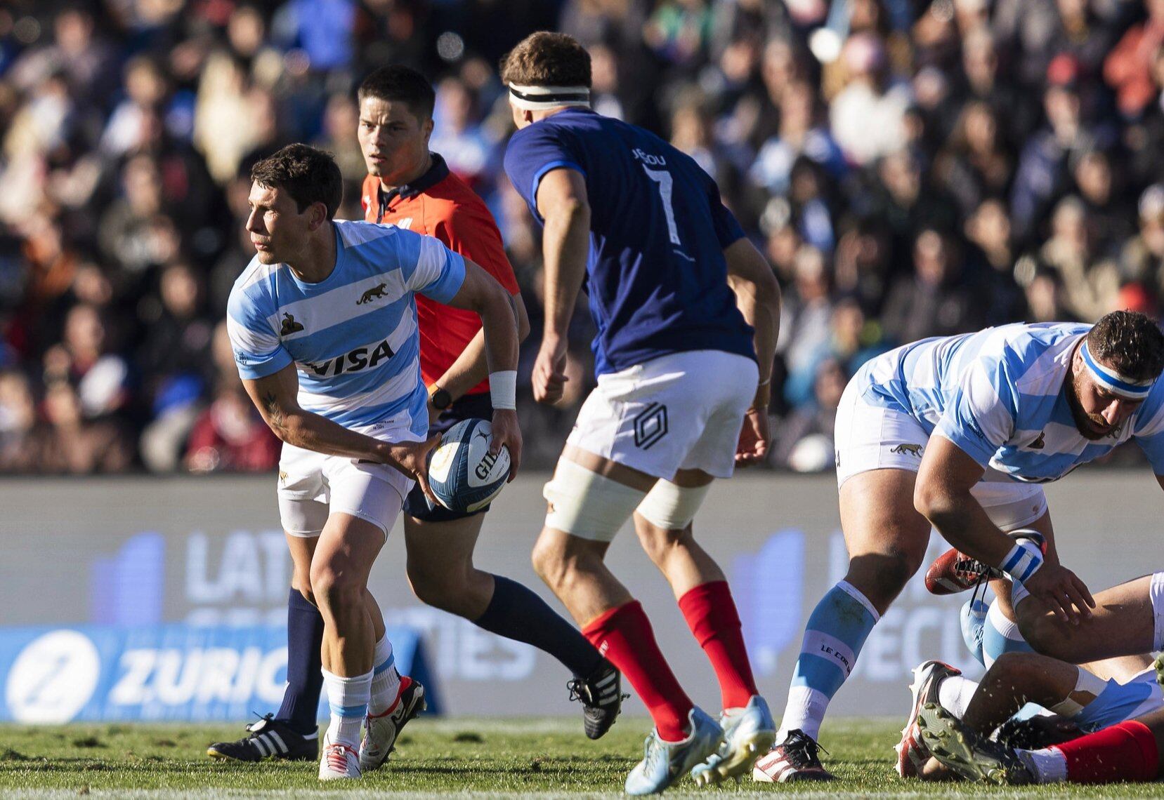 Derrota de Los Pumas ante Francia en Mendoza. Fue 28 a 13. Próximo sábado la revancha en Vélez. / Gentileza.