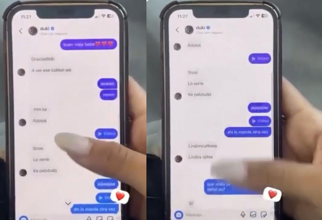 La fan de Duki aclaró que solo fueron algunos mensajes los que intercambiaron y no pasó a mayores.