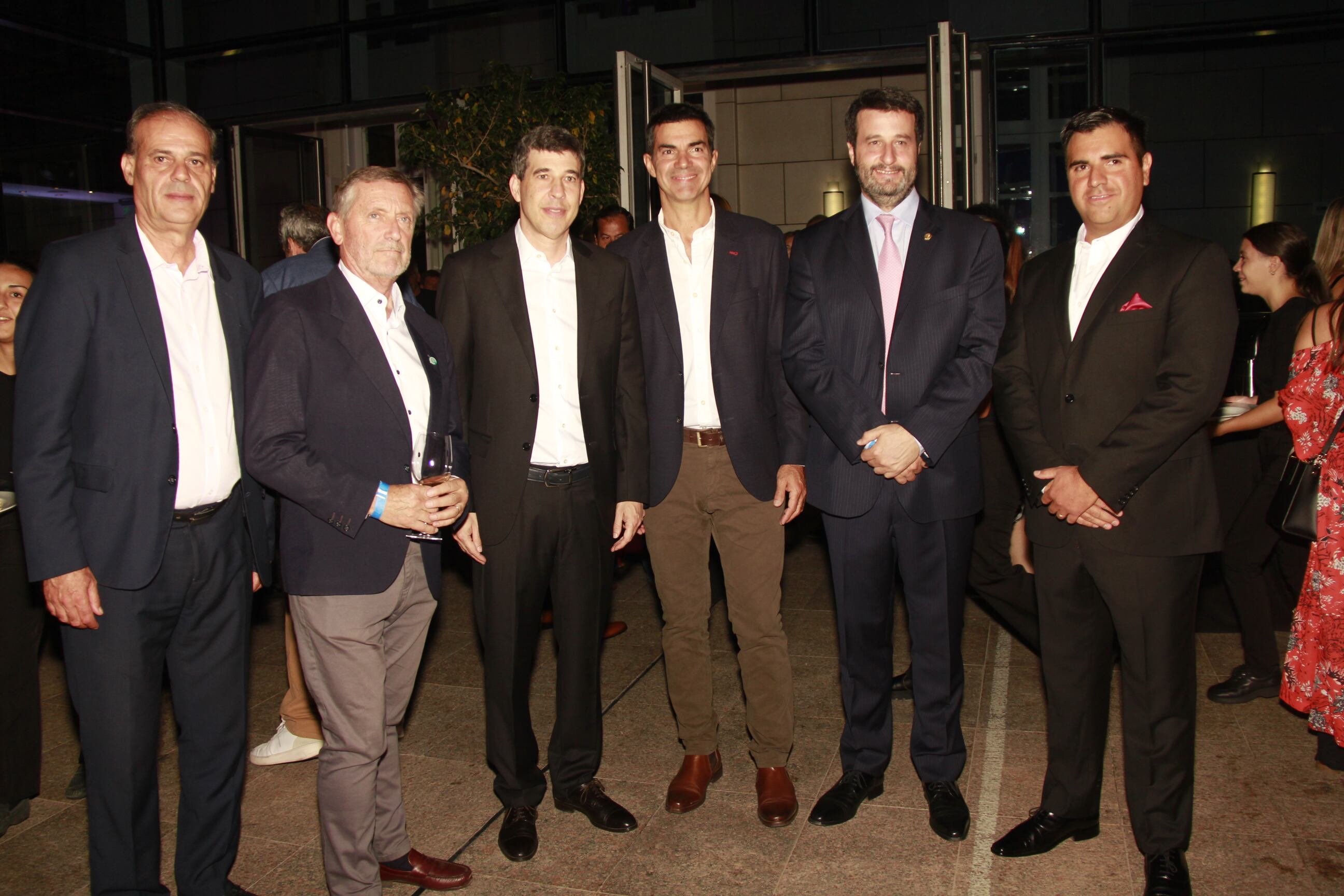 Marcelo Espinosa ( gte Coninagro), Elbio Laucirica (presidente), Alejandro Simón ( Ceo Sancor Seguros), Juan Manuel Urtubey, José María Videla y Francisco Cruz ( consejero grupo Sancor Seguros). 