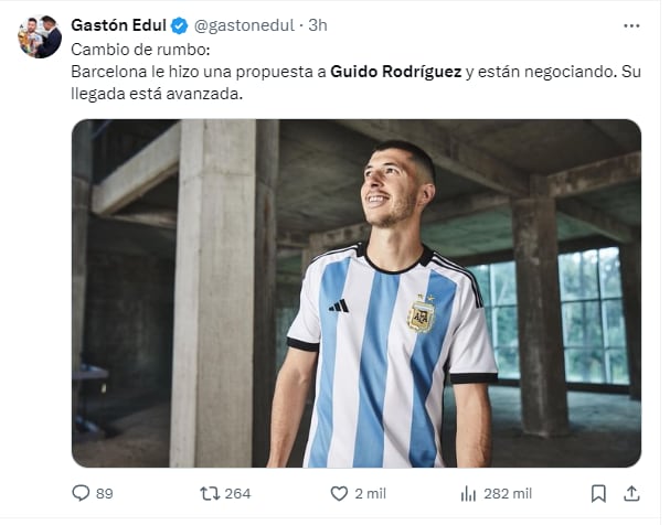 Guido Rodríguez, muy cerca de ser jugador del Barcelona FC