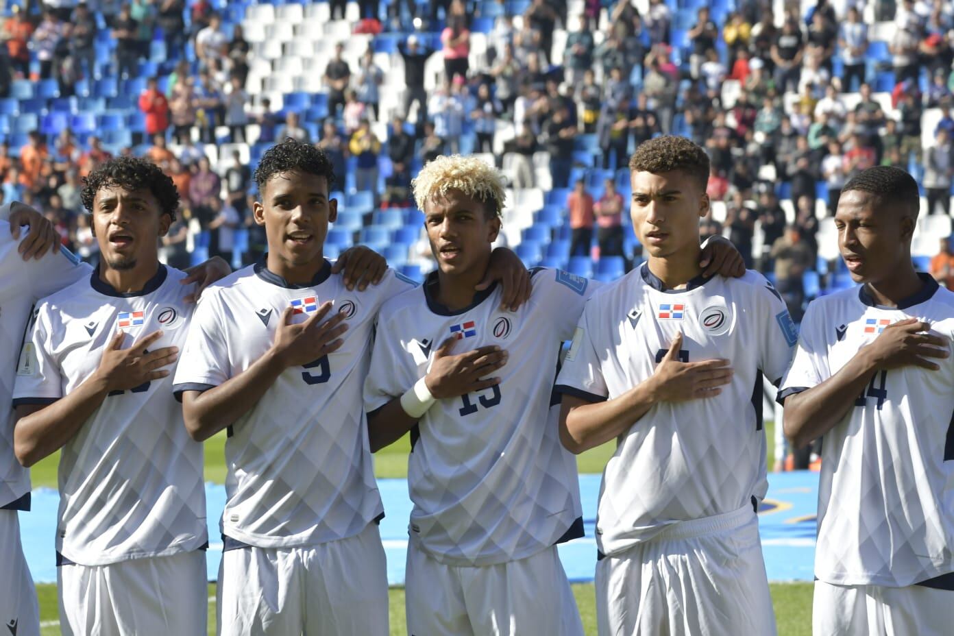 Histórico: República Dominicana convirtió su primer gol mundialista en Mendoza. Foto: Orlando Pelichotti / Los Andes.