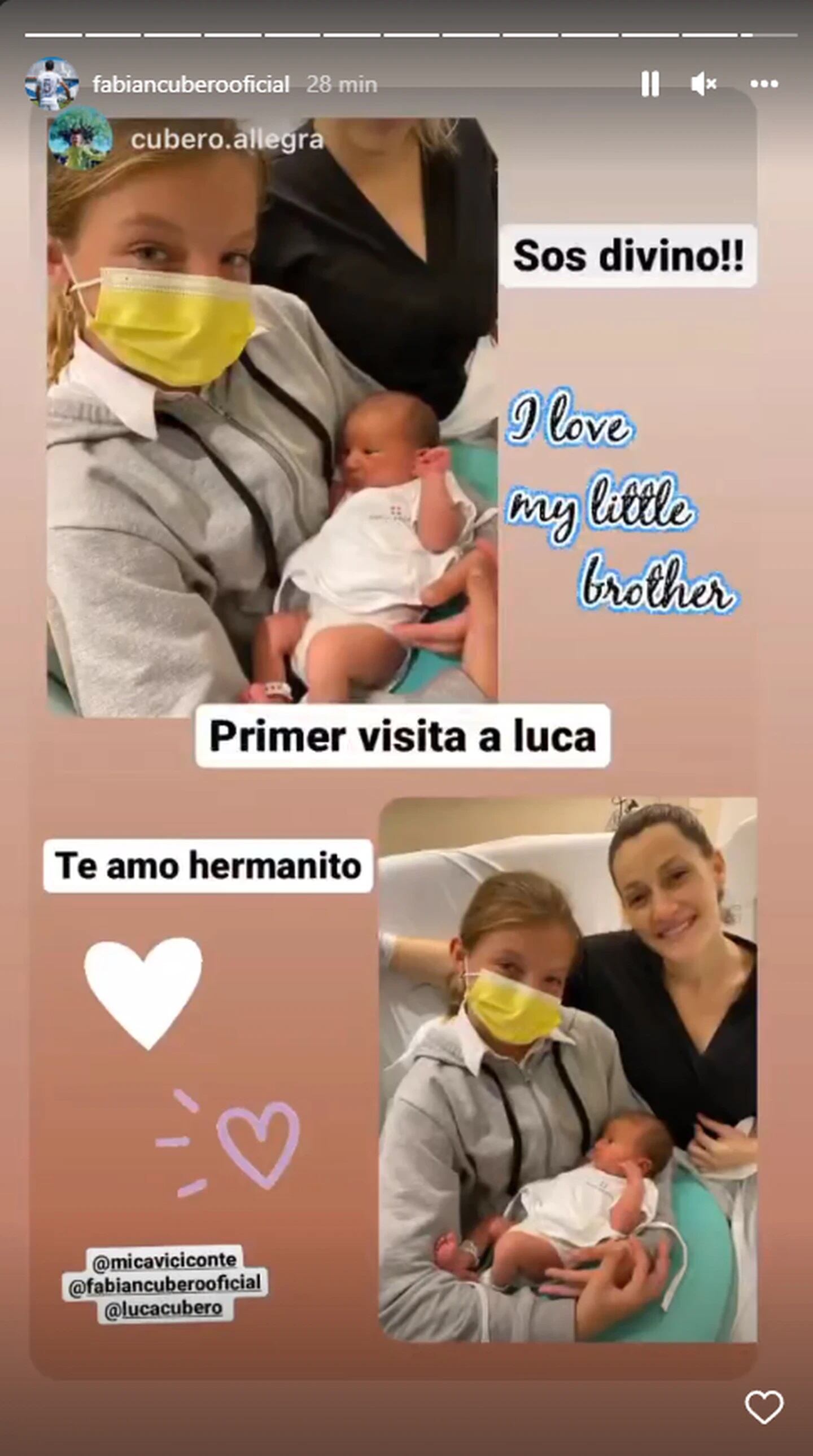 Nicole Neumann tuvo un inesperado gesto con Luca, el hijo de Fabián Cubero y Mica Viciconte.