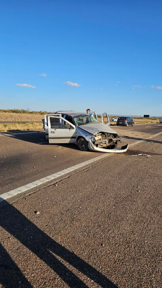 Accidente en Tupungato: choque y tumbos. Foto: Franco Verlino