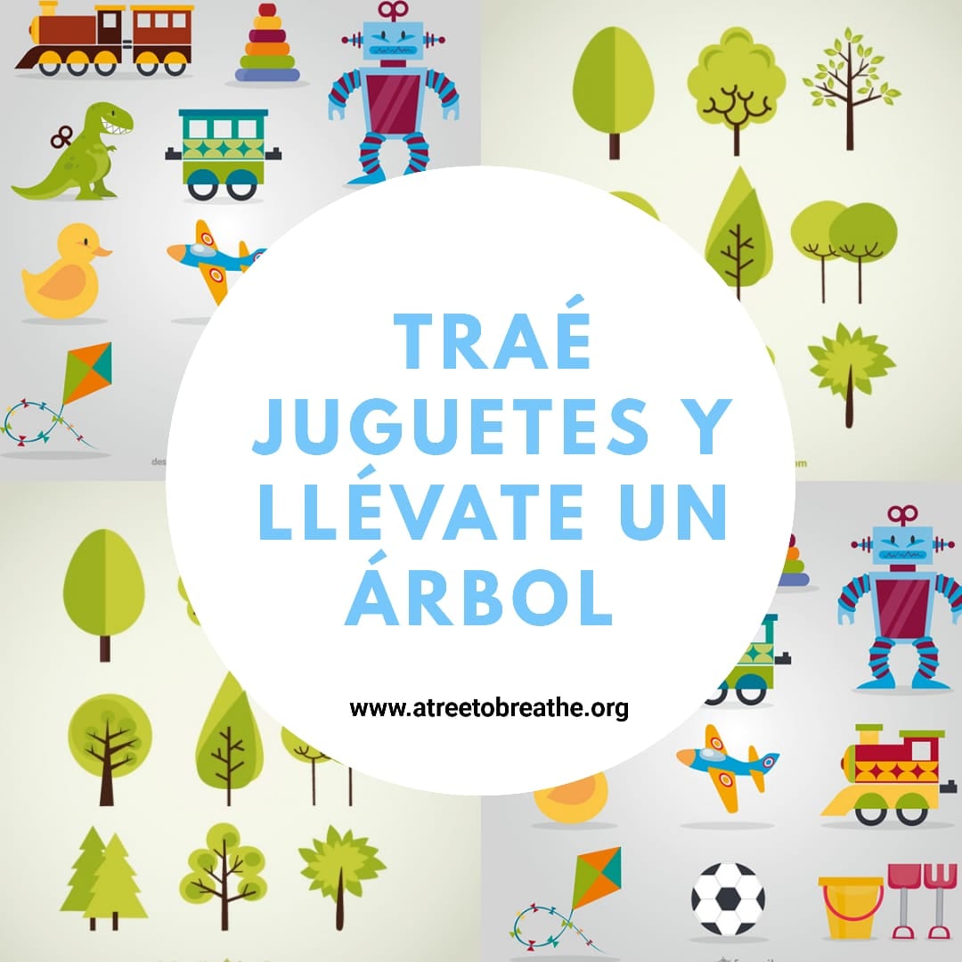 “Traé juguetes  y llevate un árbol”, es la propuesta para la donación.