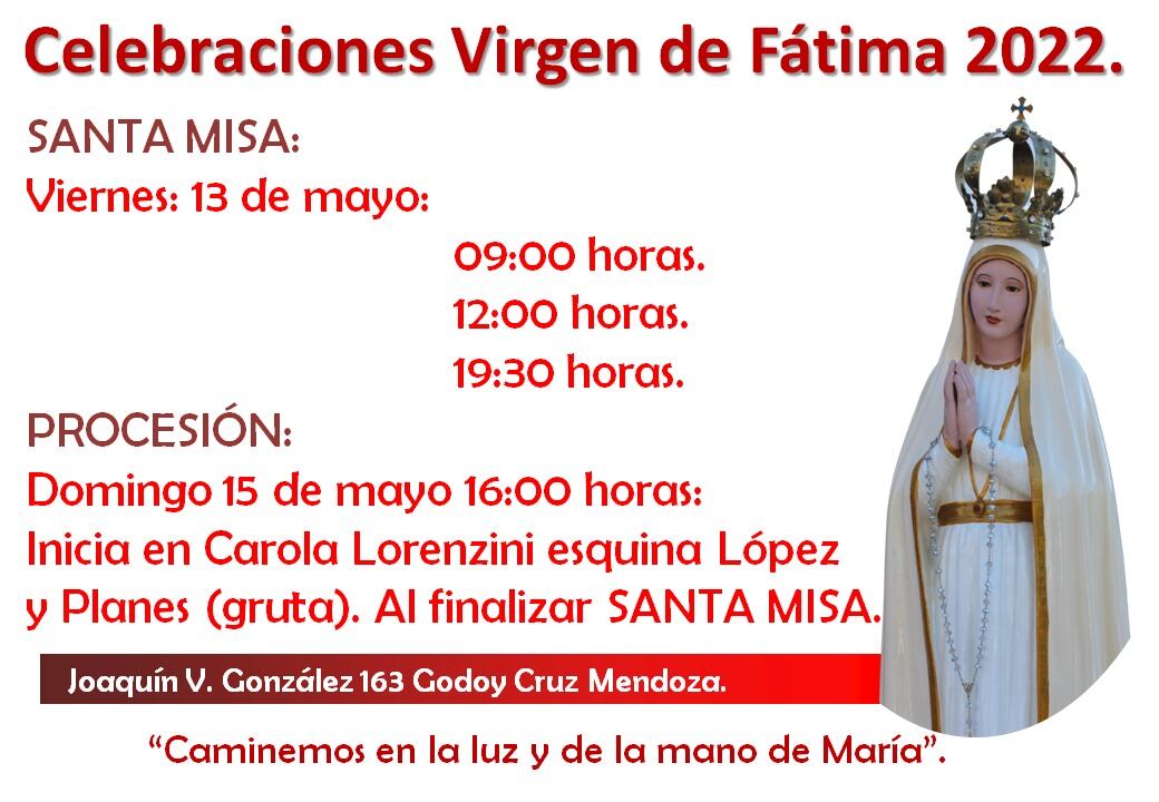 Día de la Virgen de Fatima.