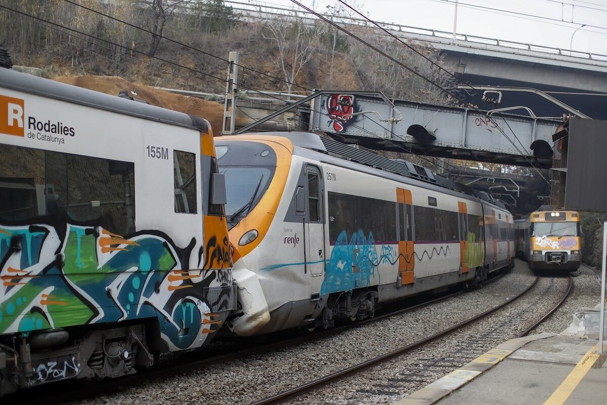 Choque de trenes en Barcelona (Gentileza)