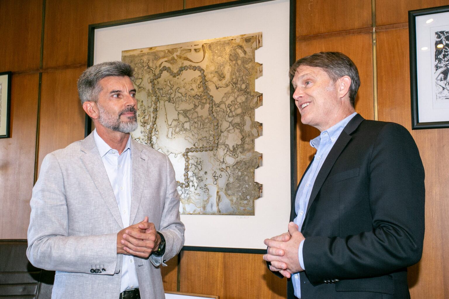 Ulpiano Suarez recibió a Andrés Palau en la Ciudad de Mendoza