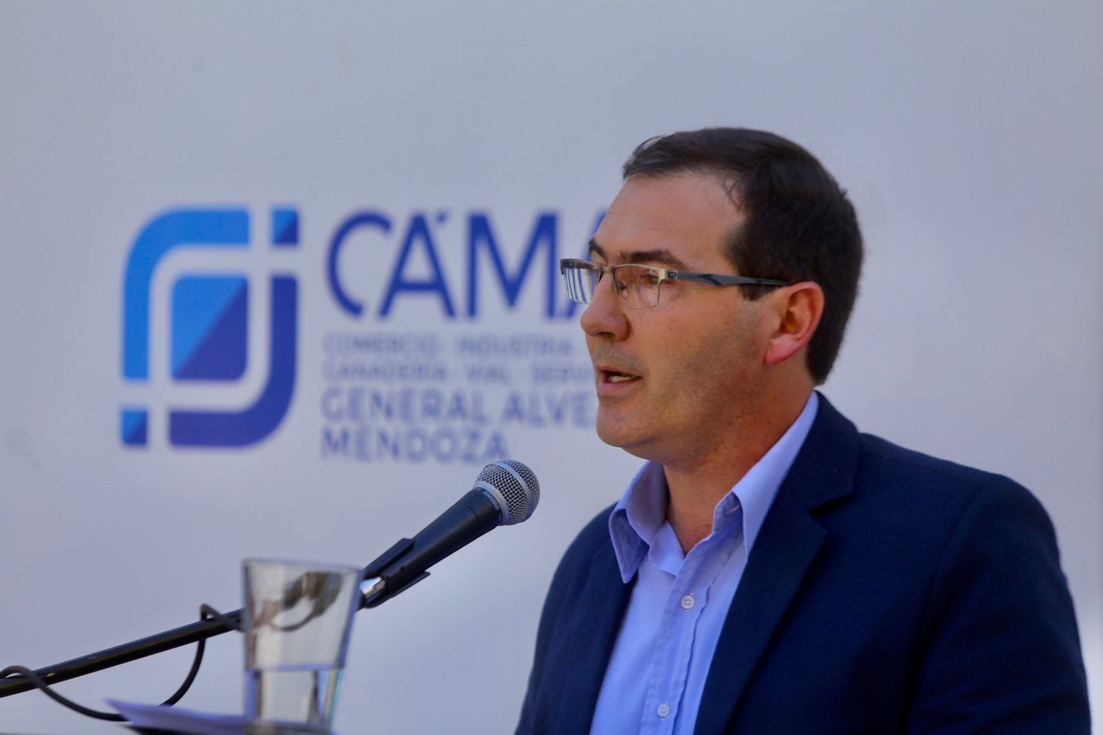 Damián Carbó. Acto de apertura de la muestra ganadera en la Fiesta Nacional de la Ganadería de Zonas Áridas en Alvear