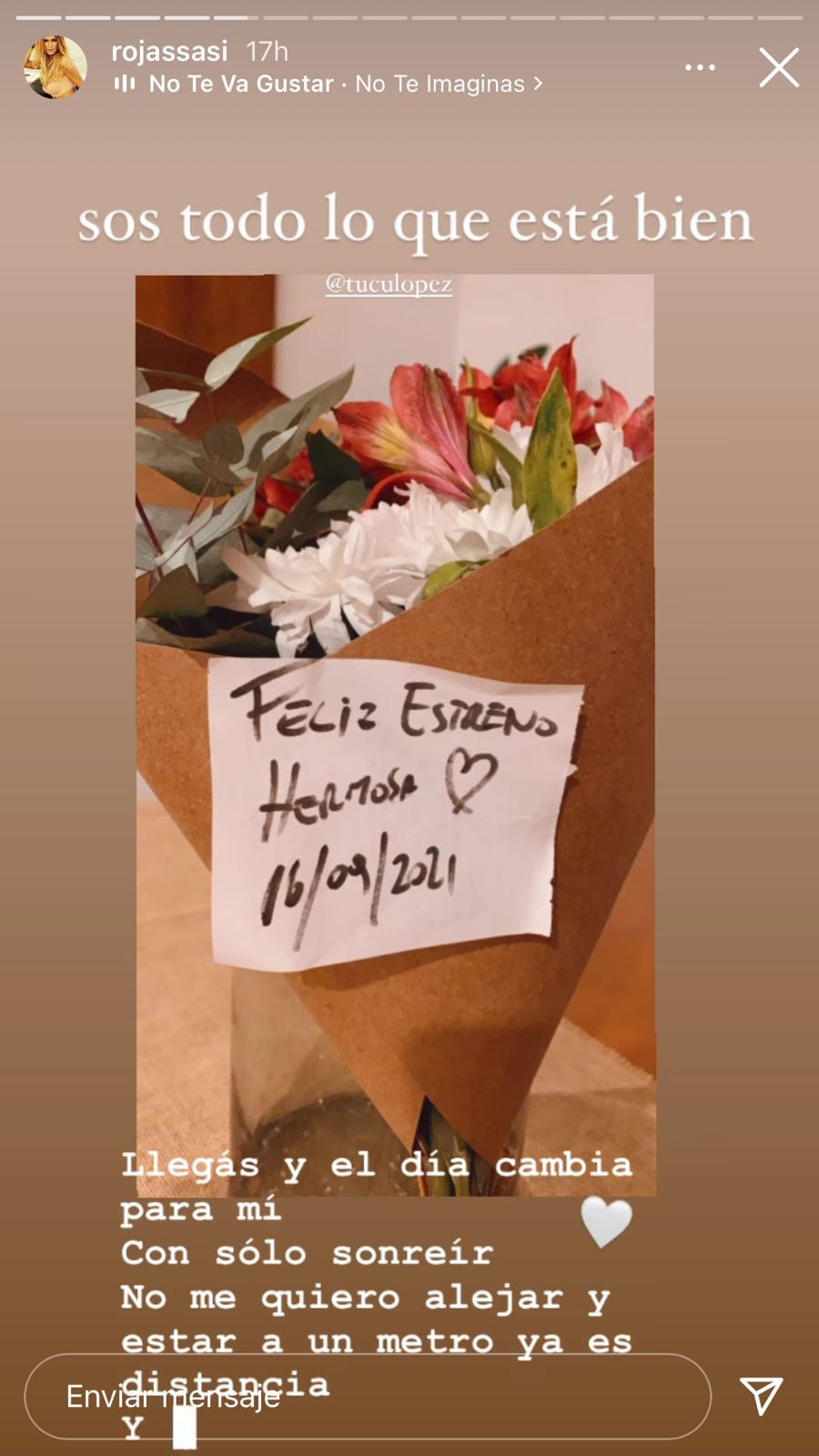 El regalo que el Tucu López le hizo a Sabrina Rojas.