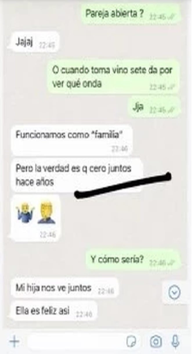 Chats del marido de María Fernanda Callejón con otra mujer