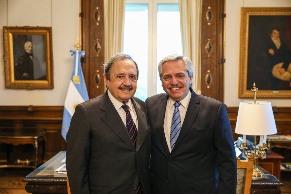 Alfonsín junto a Alberto Fernández.